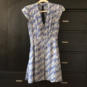Perfect Reiss spring dress - blue white print